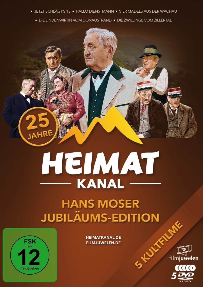 Heimat Kanal - Hans Moser Jubiläums-Edition Filmjuwelen, 5 DVDs