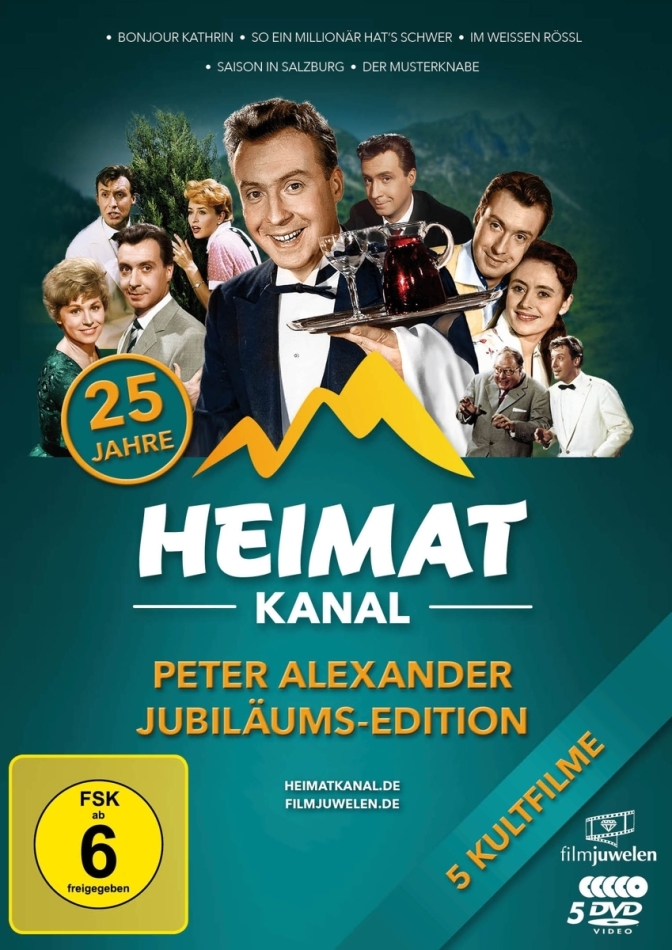 Heimat Kanal - Peter Alexander Jubiläums-Edition Filmjuwelen, 5 DVDs