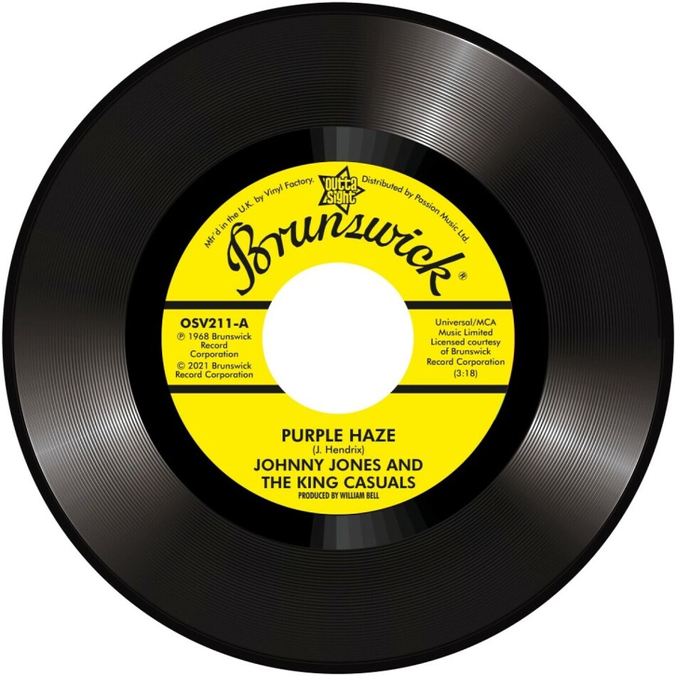 Gene Chandler & Johnny Jones - Purple Haze/There Was A Time 2021 Reissue, 7" Single