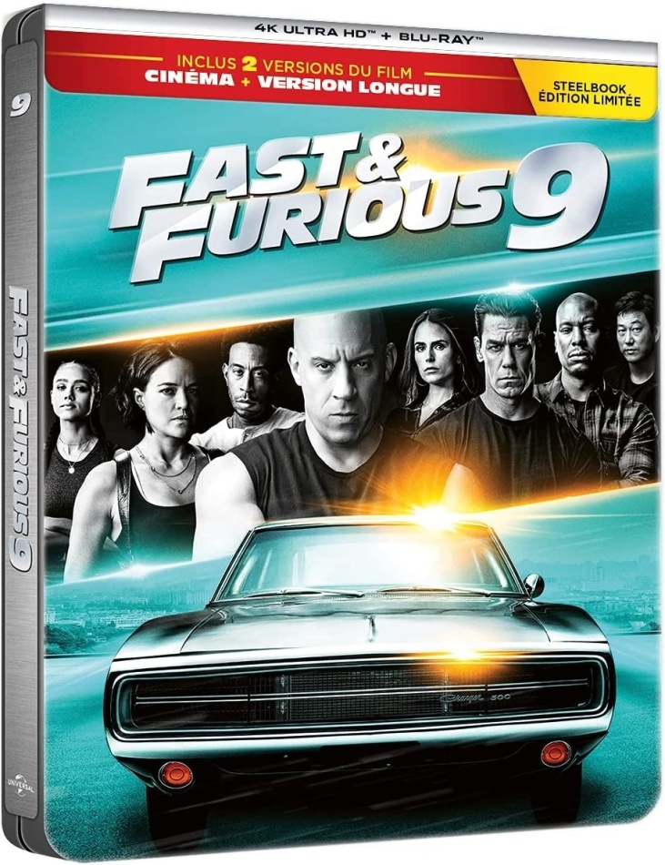 Fast & Furious 9 (2021) Version Cinéma, Édition Limitée, Version Longue, Steelbook, 4K Ultra HD + Blu-ray