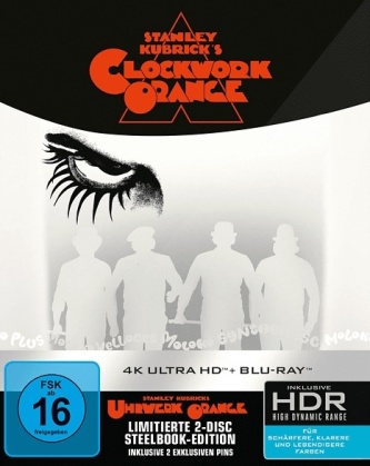 Clockwork Orange (1971) (2 Pins, Limited Edition, Steelbook, 4K Ultra HD + Blu-ray)