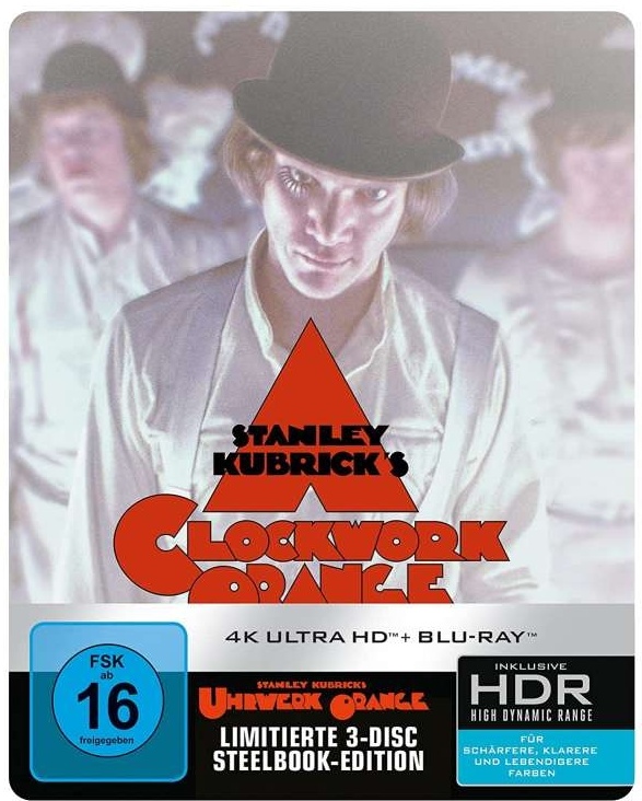 Clockwork Orange (1971) Limited Edition, Steelbook, 4K Ultra HD + 2 Blu-rays