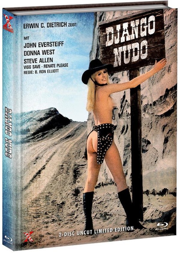 Django Nudo (1968) Cover D, Limited Edition, Mediabook, Uncut, Blu-ray + DVD