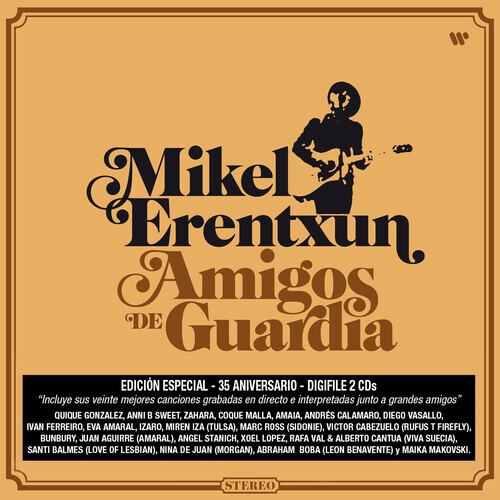 Mikel Erentxun - Amigos De Guardia Star Signed, Guitar Pick, 2 CDs