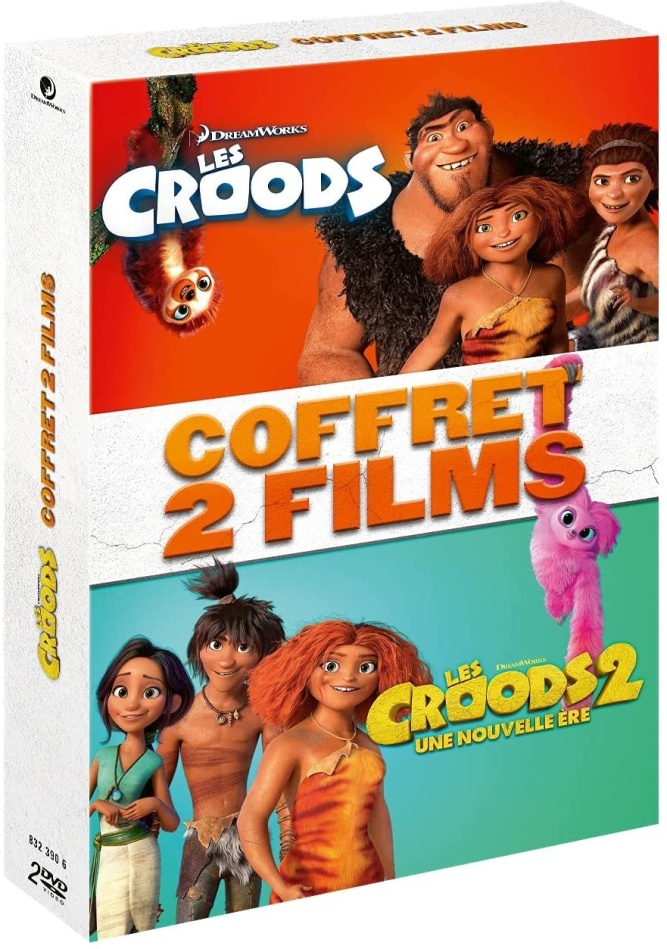 Les Croods 1+2 - Coffret 2 Films 2 DVDs