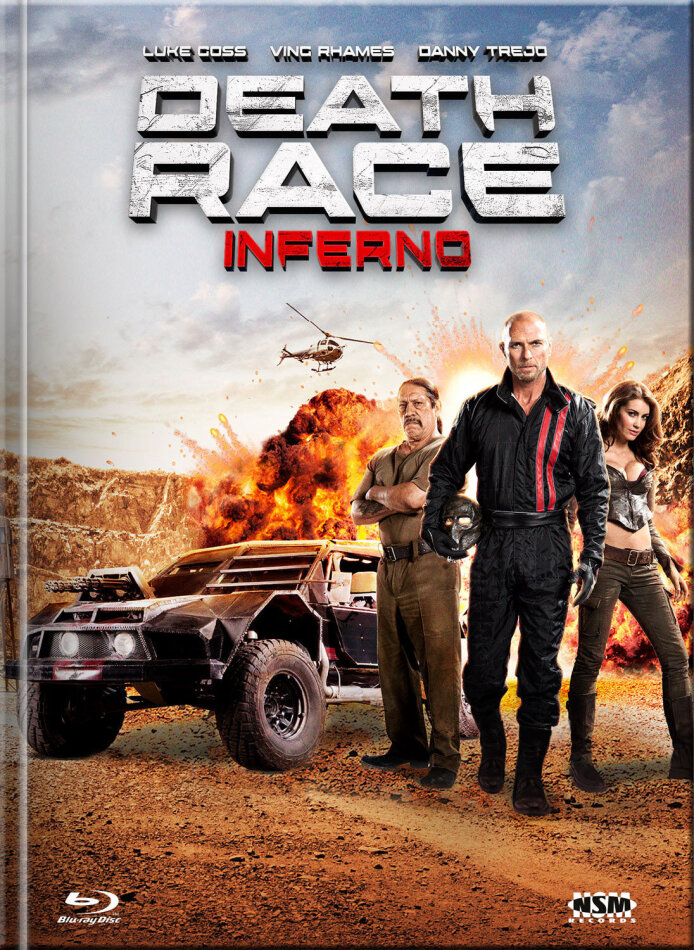 Death Race 3 - Inferno (2013) Cover B, Limited Edition, Mediabook, Uncut, Blu-ray + DVD