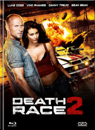 Death Race 2 (2010) (Cover A, Limited Edition, Mediabook, Uncut, Blu-ray + DVD)