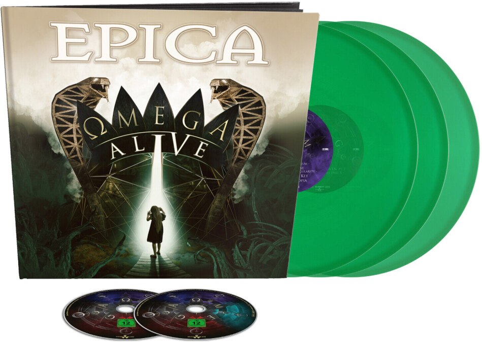 Epica - Omega Alive Limited Earbook Edition, Green Vinyl, 3 LPs + DVD + Blu-ray