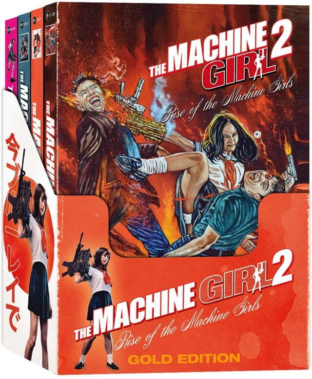 The Machine Girl 2 - Rise of the Machine Girls (2019) Gold Edition, Cover A, Cover B, Cover C, Cover D, Slipcase, Limited Edition, Uncut, 4 Blu-rays + 4 DVDs