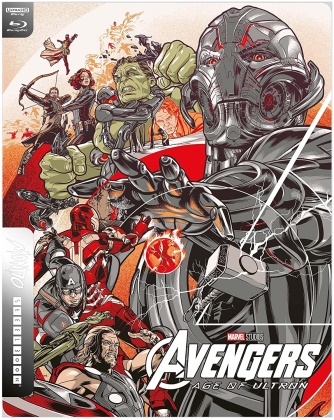 Avengers 2 - Age of Ultron (2015) (Mondo, &Eacute;dition Limit&eacute;e, Steelbook, 4K Ultra HD + Blu-ray)