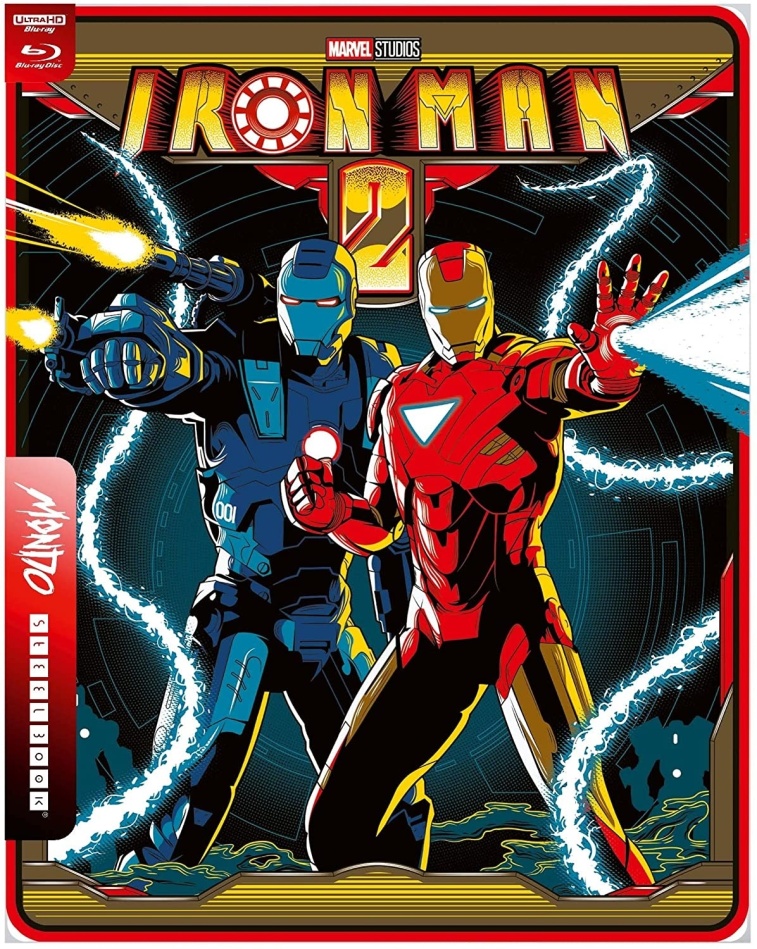 Iron Man 2 (2010) Mondo, Édition Limitée, Steelbook, 4K Ultra HD + Blu-ray
