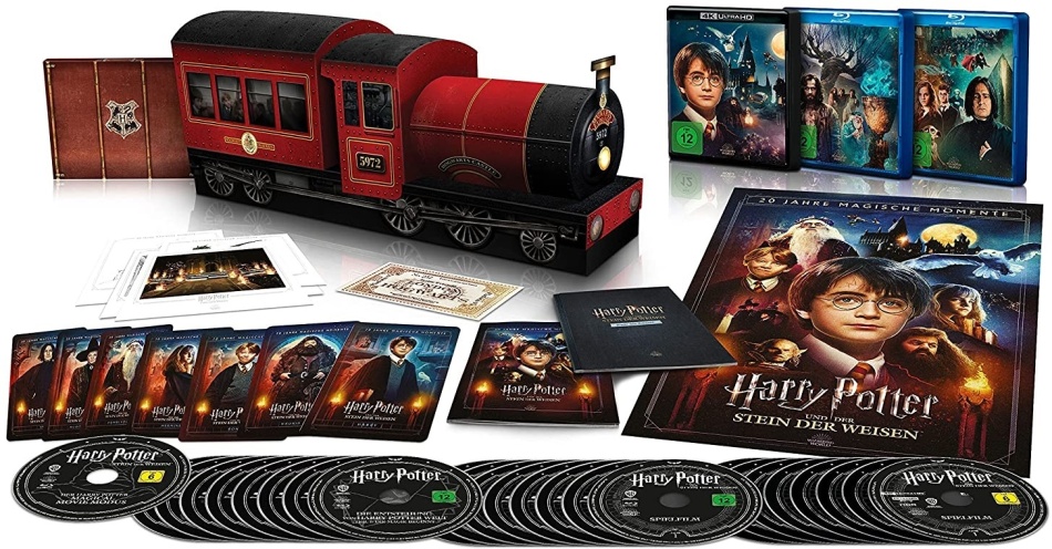 Harry Potter 1-7 Jubiläums-Sammleredition Hogwarts Express, Edizione Limitata, 8 4K Ultra HDs + 17 Blu-ray