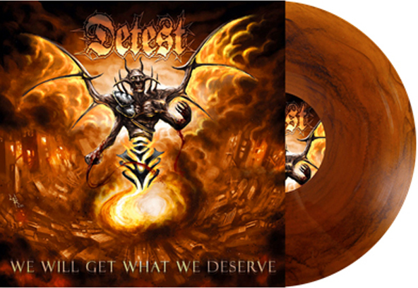 Detest - We Will Get What We Deserve Marble Orange/Black Vinyl, LP