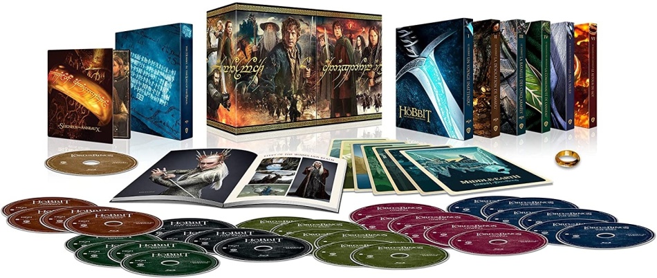 Le Hobbit et Le Seigneur des Anneaux - Les Trilogies Limited Edition, 15 4K Ultra HDs + 16 Blu-rays