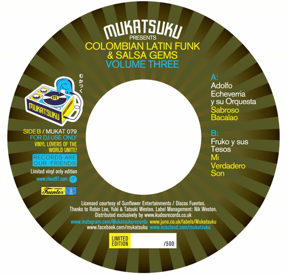 Adolfo Echeverria & Fruko Y Sus Tesos - Columbia Latin Funk & Salsa Gems Vol. 3 LP