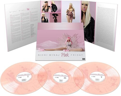 Nicki Minaj - Pink Friday 2022 Reissue, 10th Anniversary Edition, Deluxe Edition, White/Pink Vinyl, 3 LPs