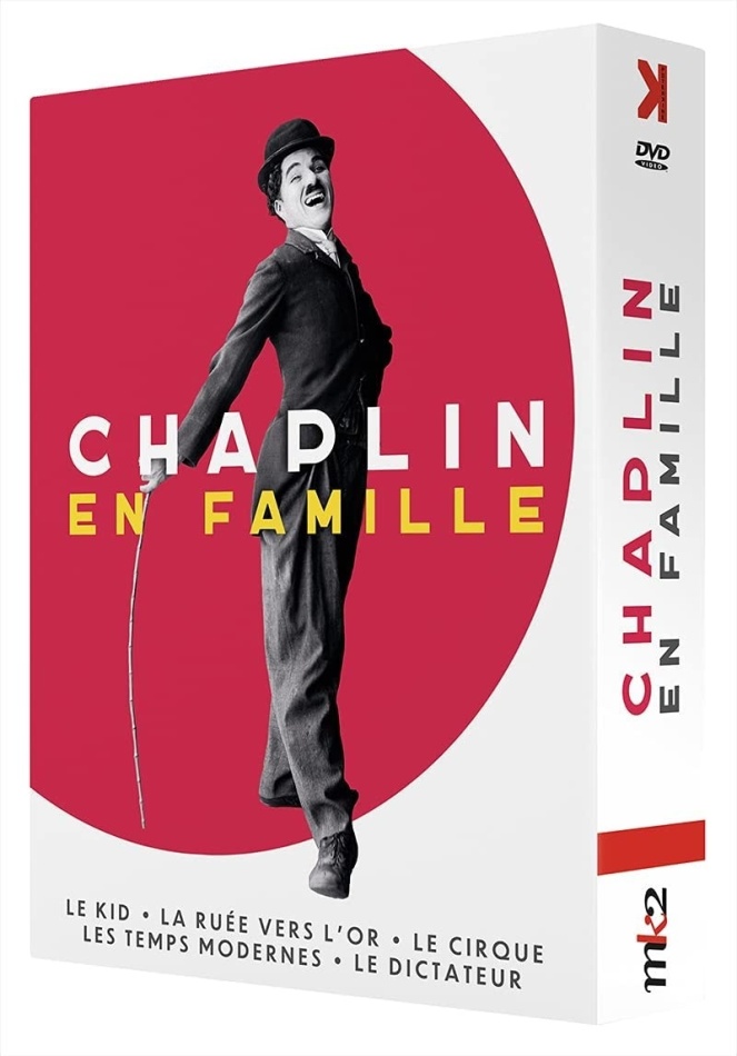 Chaplin en famille - Le Kid / La ruée vers l'or / Le cirque / Les temps modernes / Le Dictateur 5 DVD