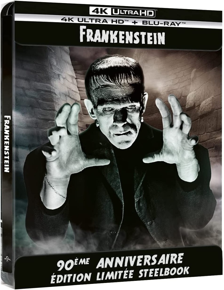 Frankenstein (1931) Édition 90ème Anniversaire, Édition Limitée, Steelbook, 4K Ultra HD + Blu-ray