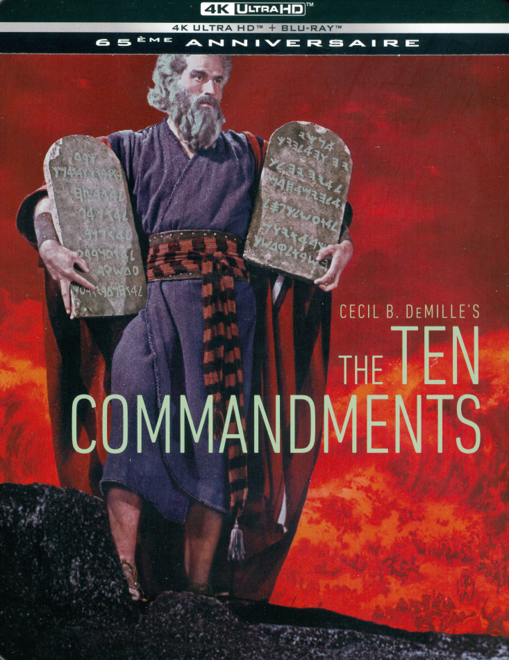 The Ten Commandments - Les dix commandements (1956) 65th Anniversary Edition, Limited Edition, Steelbook, 4K Ultra HD + 3 Blu-rays