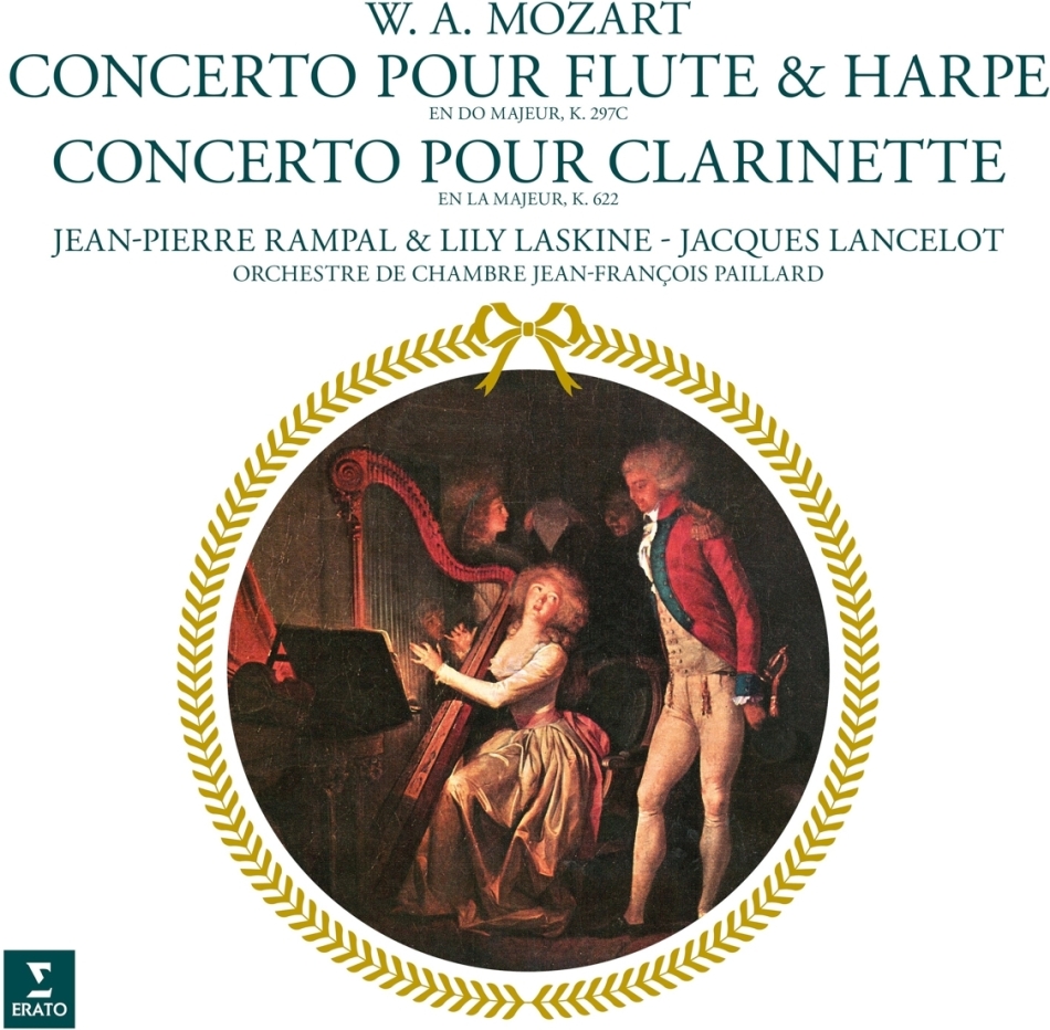 Jean Pierre Rampal, Lili Laskine, Lancelot & Wolfgang Amadeus Mozart (1756-1791) - Concerto Pour Flute & Harpe LP