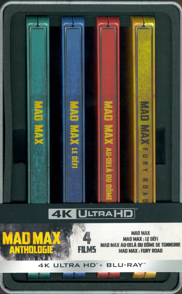 Mad Max Anthologie - Mad Max 1-4 Édition Limitée, Steelbook, 4 4K Ultra HDs + 5 Blu-ray