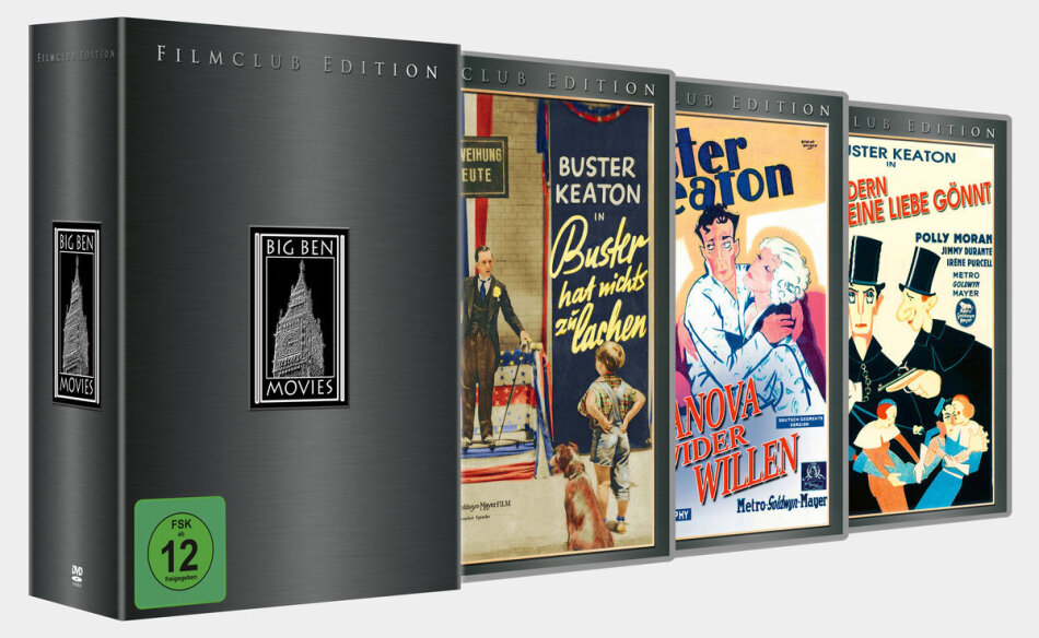Big Ben Movies - Buster Keaton - Buster hat nichts zu lachen / Wer andern keine Liebe gönnt / Casanova wider Willen Filmclub Edition, 3 DVDs