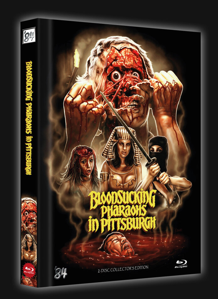Bloodsucking Pharaohs in Pittsburgh (1991) Cover B, Limited Collector's Edition, Mediabook, Uncut, Blu-ray + DVD