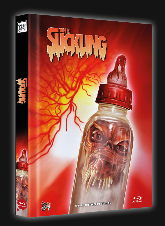 The Suckling (1990) Cover C, Limited Collector's Edition, Mediabook, Blu-ray + DVD