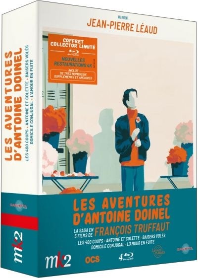 François Truffaut - Les aventures d'Antoine Doinel - Les 400 coups / Baisers volés / Domicile conjugal / L’amour en fuite Édition Collector Limitée, 4 Blu-ray