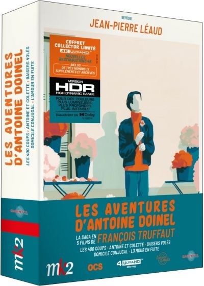 François Truffaut - Les aventures d'Antoine Doinel - Les 400 coups / Baisers volés / Domicile conjugal / L’amour en fuite Édition Collector Limitée, 4 4K Ultra HDs