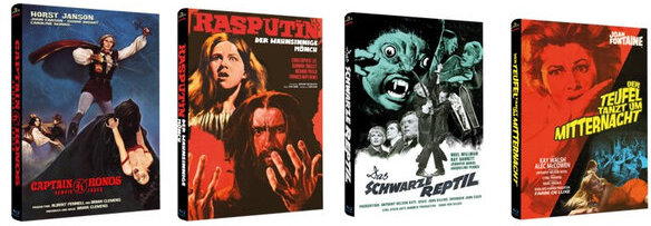 Captain Kronos / Rasputin / Das schwarze Reptil / Der Teufel tanzt um Mitternacht Hartbox, Bundle, 4 Blu-ray