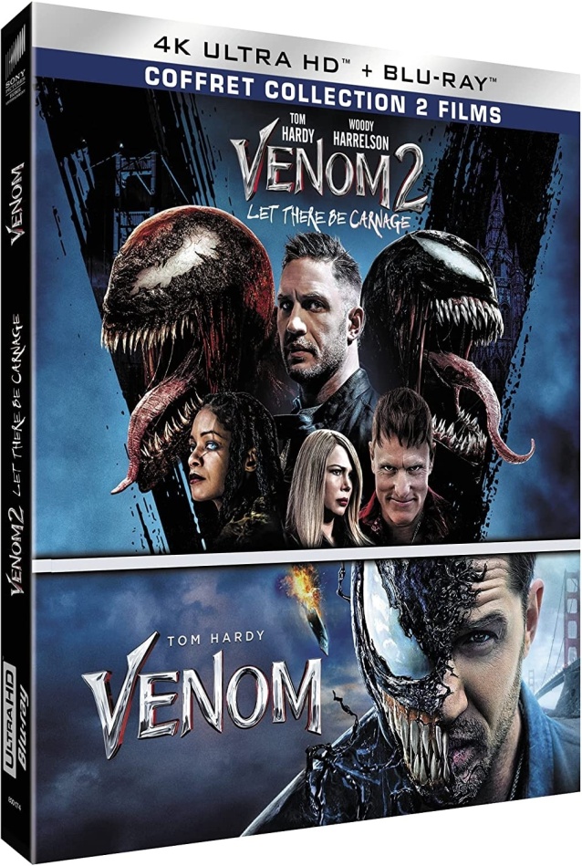 Venom (2018) / Venom 2 - Let there be Carnage (2021) 2 4K Ultra HDs + 2 Blu-ray
