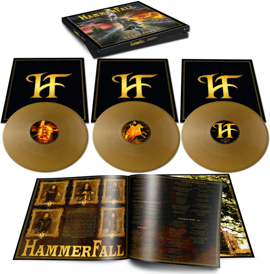 Hammerfall - Renegade 2021 Reissue, Edizione Limitata, Gold Viny, 3 LP