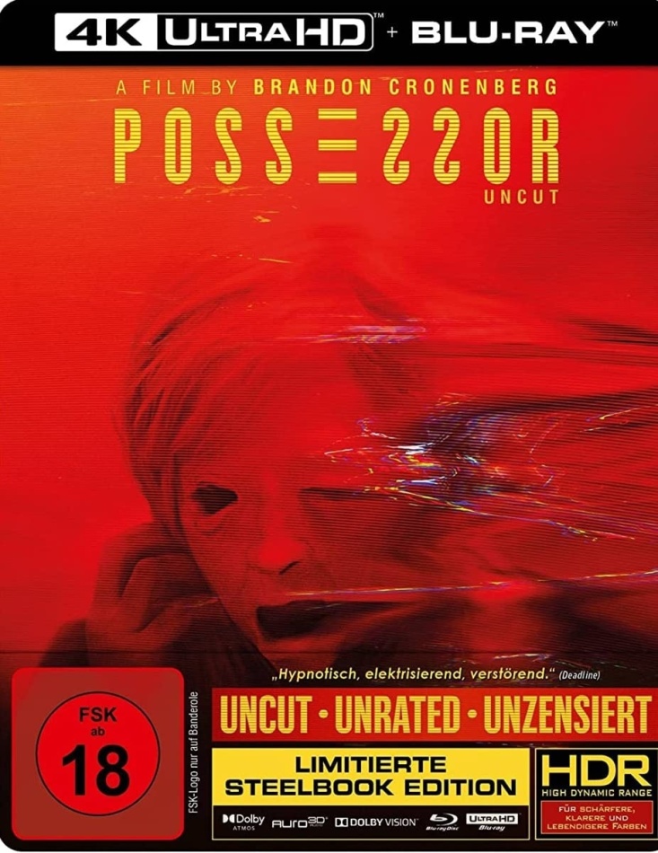 Possessor (2020) Édition Limitée, Steelbook, Uncut, 4K Ultra HD + Blu-ray