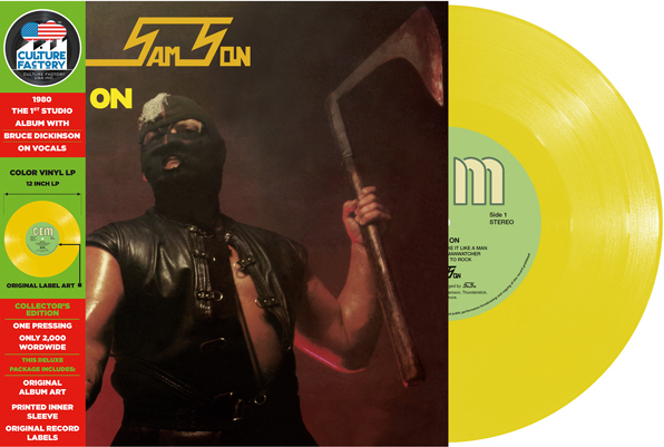 Samson - Head On 2022 Reissue, Culture Factory, Limited Edition, Bright Yellow Vinyl, LP