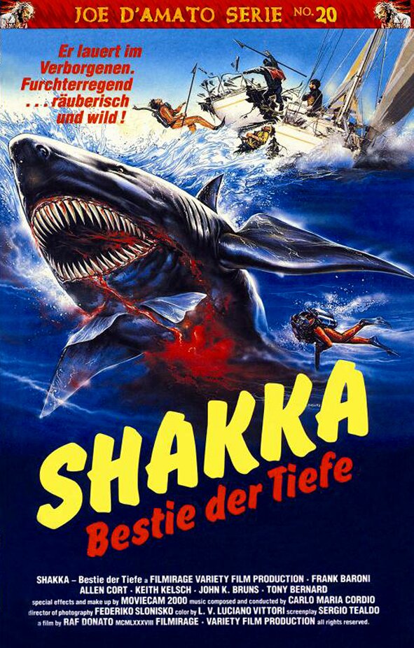 Shakka - Bestie der Tiefe (1989) Cover A, Grosse Hartbox, Joe D'Amato Serie, Édition Limitée