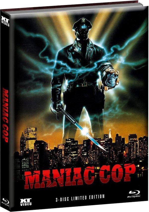 Maniac Cop (1988) Wattiert, Limited Edition, Mediabook, Uncut, Blu-ray + 2 DVDs