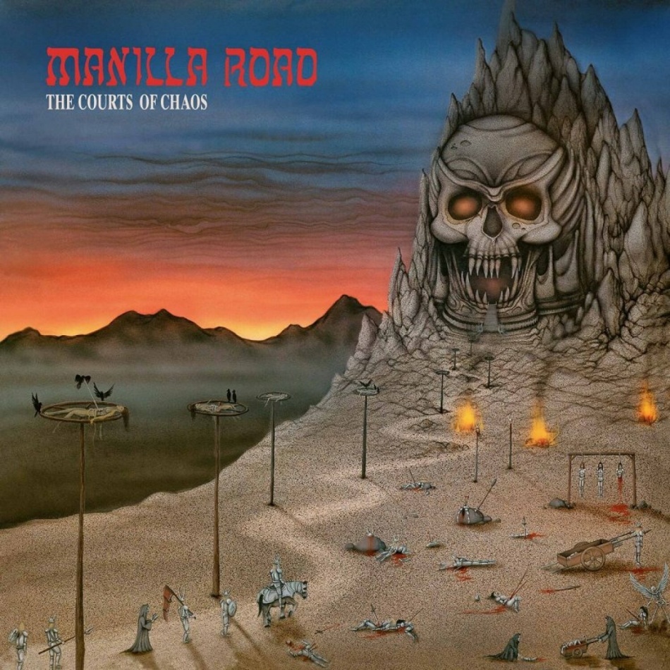 Manilla Road - Courts Of Chaos 2022 Reissue, High Roller Records, Limited Edition, Blue w/ White & Red splatter Vinyl, LP