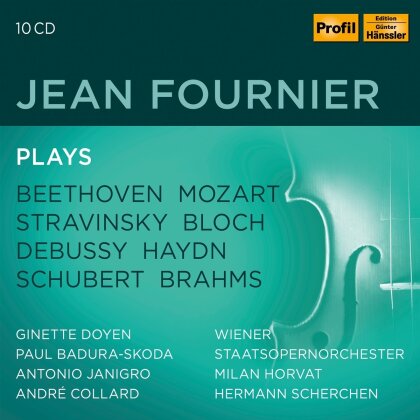 Ludwig van Beethoven (1770-1827), Wolfgang Amadeus Mozart (1756-1791), Igor Strawinsky (1882-1971), Ernest Bloch (1880-1959), &hellip; - Jean Fournier (10 CD)