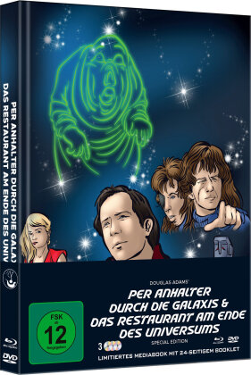 Per Anhalter durch die Galaxis & Das Restaurant am Ende des Universums (Cover A, Limited Edition, Mediabook, 2 Blu-rays + DVD)