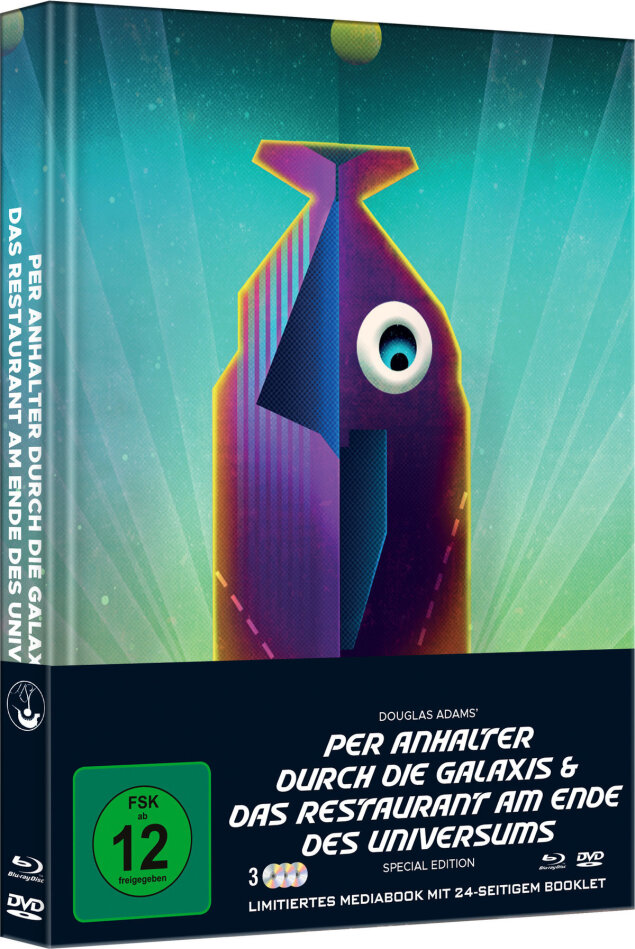 Per Anhalter durch die Galaxis & Das Restaurant am Ende des Universums Cover C, Limited Edition, Mediabook, 2 Blu-rays + DVD