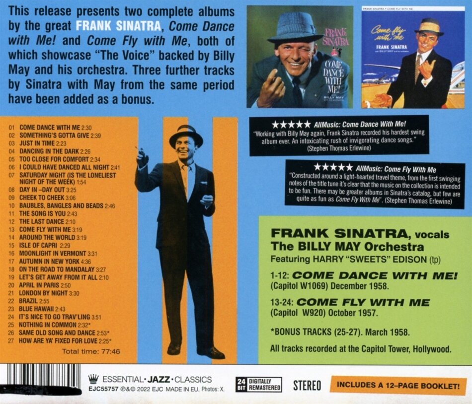 Frank Sinatra - Come Dance With Me! + Come Fly With Me 2022 Reissue, Essential Jazz Classics, Bonustracks