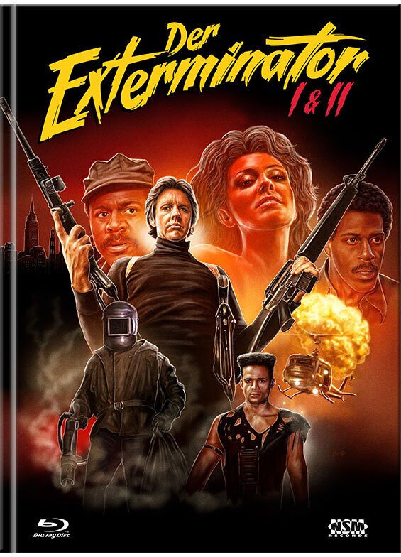 Der Exterminator 1 & 2 Cover B, Édition Limitée, Mediabook, Uncut, 2 Blu-ray