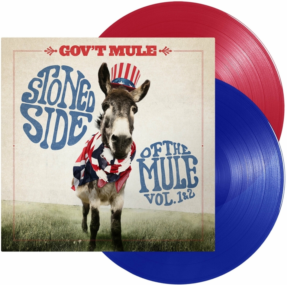 Gov't Mule - Stoned Side Of The Mule 1 & 2 Limited Edition, Transparent Red & Blue Vinyl, 2 LPs