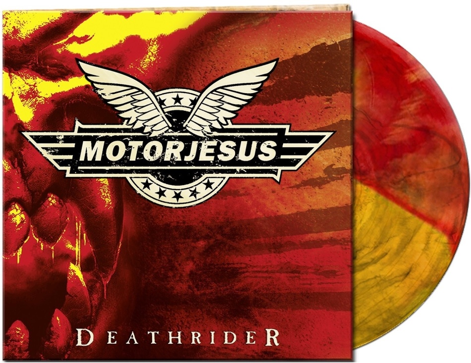 Motorjesus - Deathrider 2022 Reissue, Gatefold, Limited Edition, Yellow/Red/Orange Black Smoke Vinyl, LP