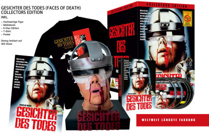 Gesichter des Todes (1978) (Büste, T-Shirt, Poster, Cover B, Collector's Edition Limitata, Mediabook, Uncut, 2 Blu-ray + 3 DVD)