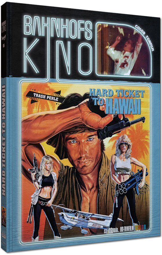 Hard Ticket to Hawaii (1987) Cover A, Bahnhofskino, Limited Edition, Mediabook, Blu-ray + DVD + CD