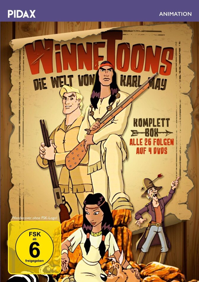WinneToons - Die Welt von Karl May - Komplettbox - Alle 26 Folgen Pidax Animation, 4 DVDs