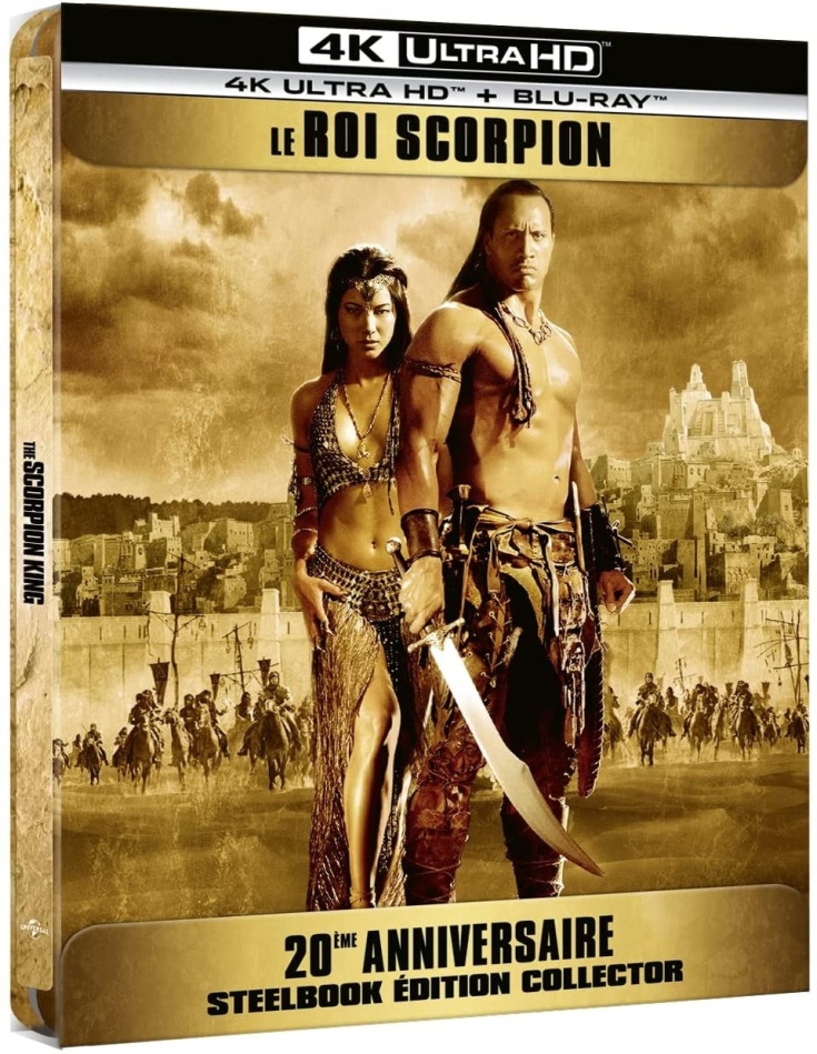 Le Roi Scorpion (2002) Édition 20ème Anniversaire, Édition Limitée, Steelbook, 4K Ultra HD + Blu-ray