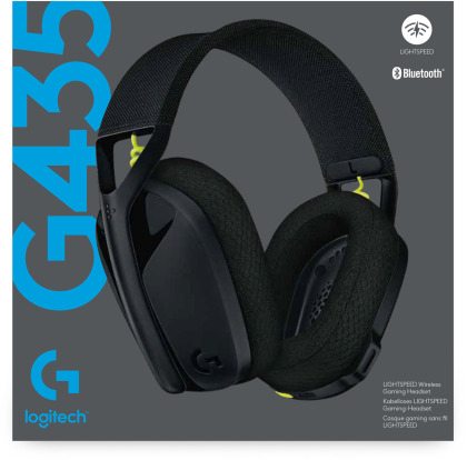 Logitech G435 Lightspeed Wireless Gaming Headset Black & Neon Yellow